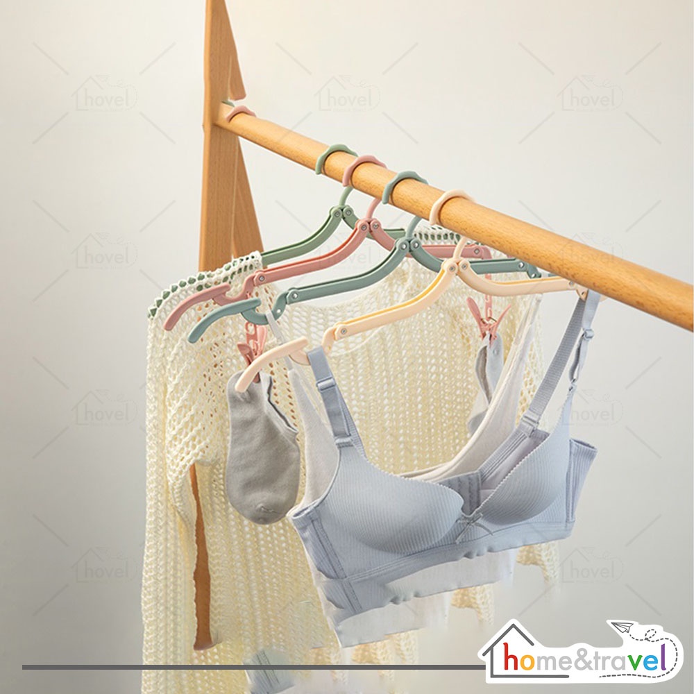 HOVELSHOP Hanger Baju Lipat Portable Laundry Gantungan Jemuran Baju Unik