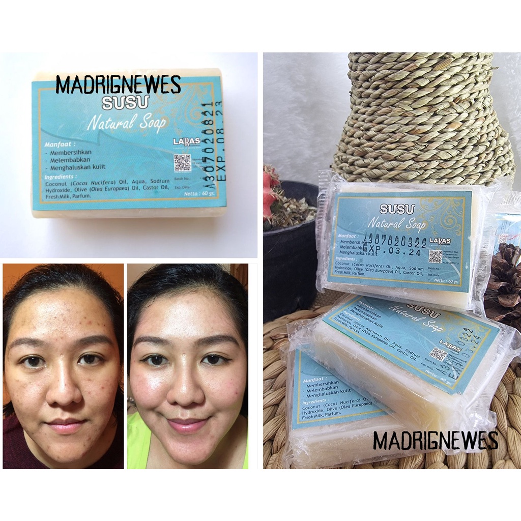 [COD] Sabun Pemutih Badan Ampuh Ekstrak Fresh Milk BPOM 60gr / Sabun Batang Susu Pemutih / Sabun Sus