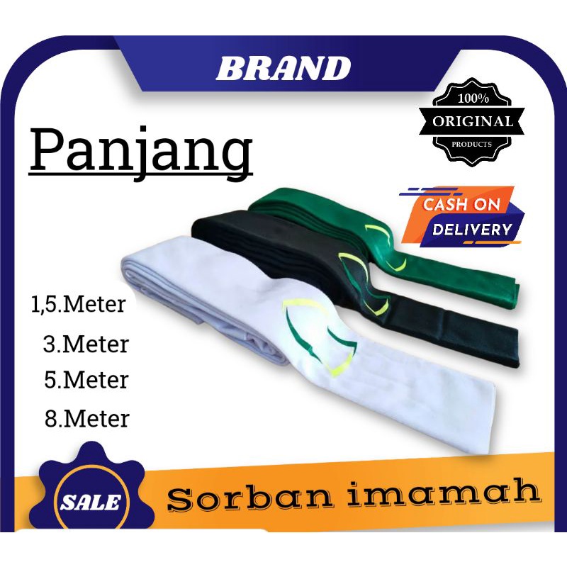 Sorban imamah Panjang  3.Meter Rida Selendang Sorban