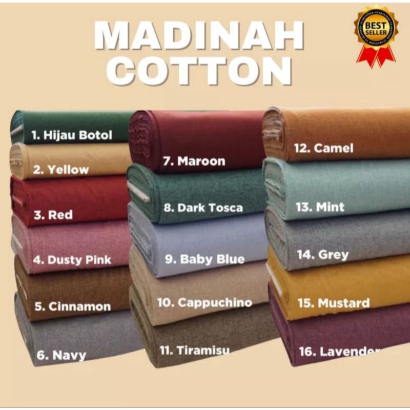 KAIN KATUN MADINAH PREMIUM KATUN MADINAH ORIGINAL BY FODU 1 METER