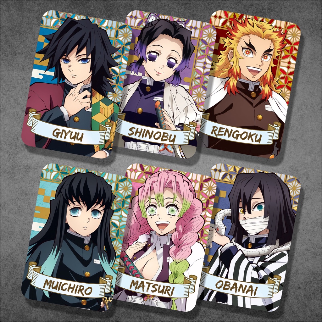 Koleksi Photocard Anime Kimetsu no Yaiba / Demon Slayer B - Tanjirou Nezuko Zenitsu Inosuke Giyuu Shinobu Kanao Rengoku