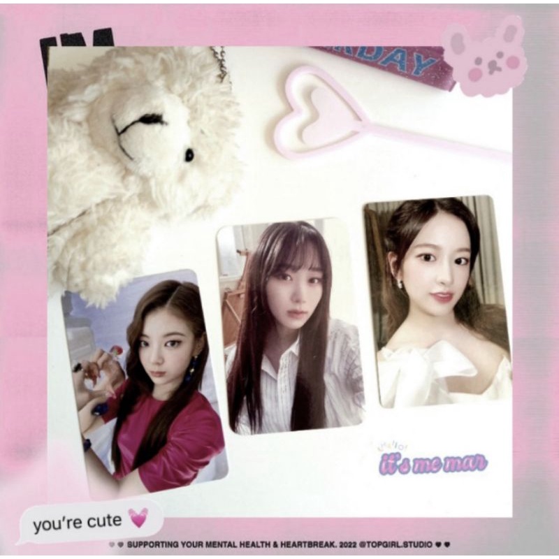 OFFICIAL PHOTOCARD PC GIRL GROUP GG IVE ITZY AESPA IZ*ONE YUJIN LIA GISELLE NOT SHY MERCH CLIO ONEIR