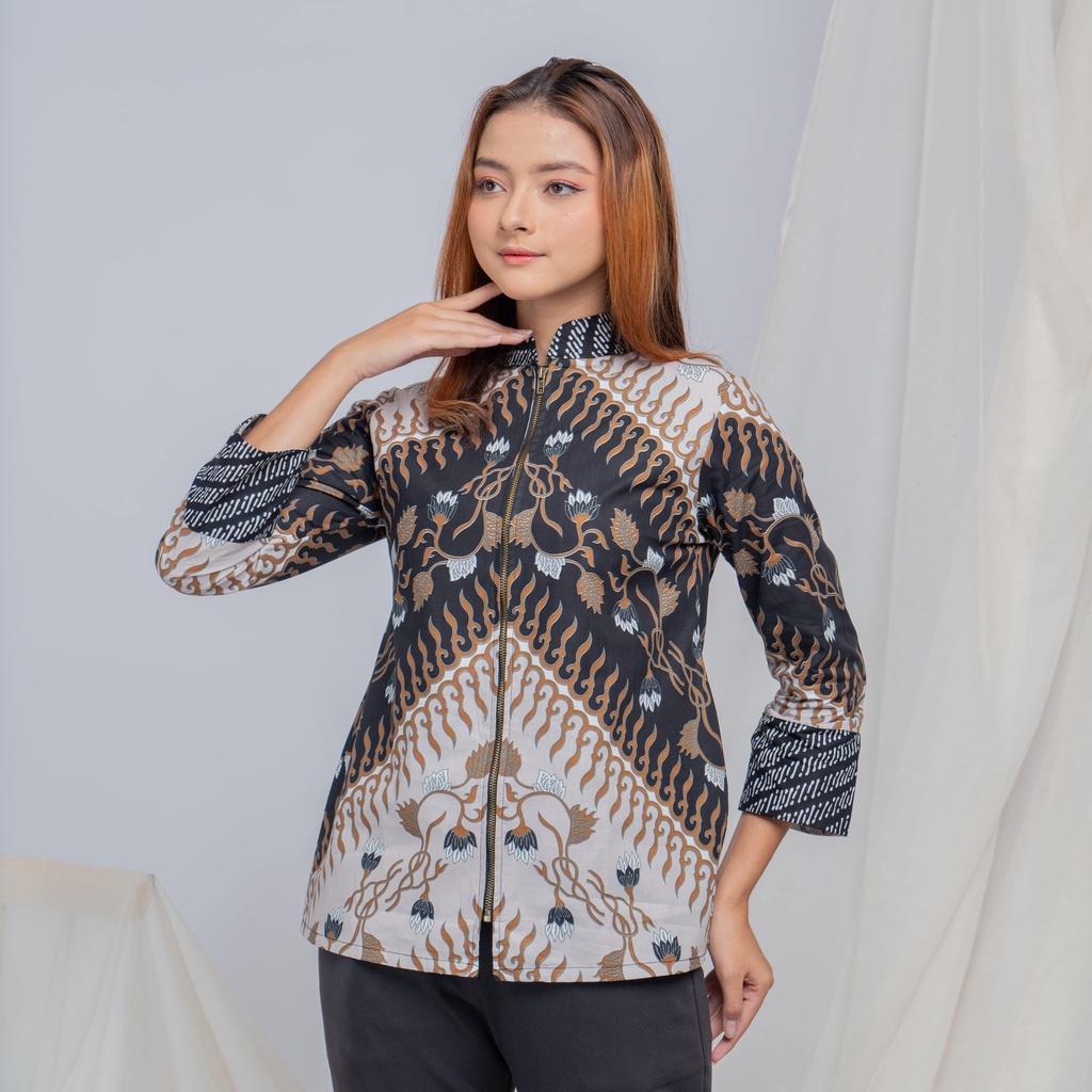 BLOUSE NAMIRA 03 | BLUS NAMIRA ATASAN BAJU KERJA WANITA BUSUI FRIENDLY - LANGITJUA BATIK SOLO