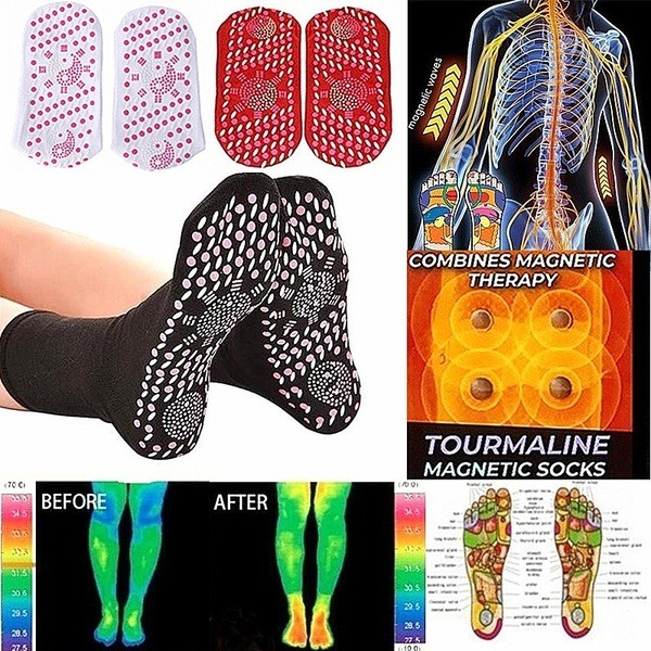 Tourmaline Kaos Kaki Terapi Therapy Magnetic Socks Tourmaline
