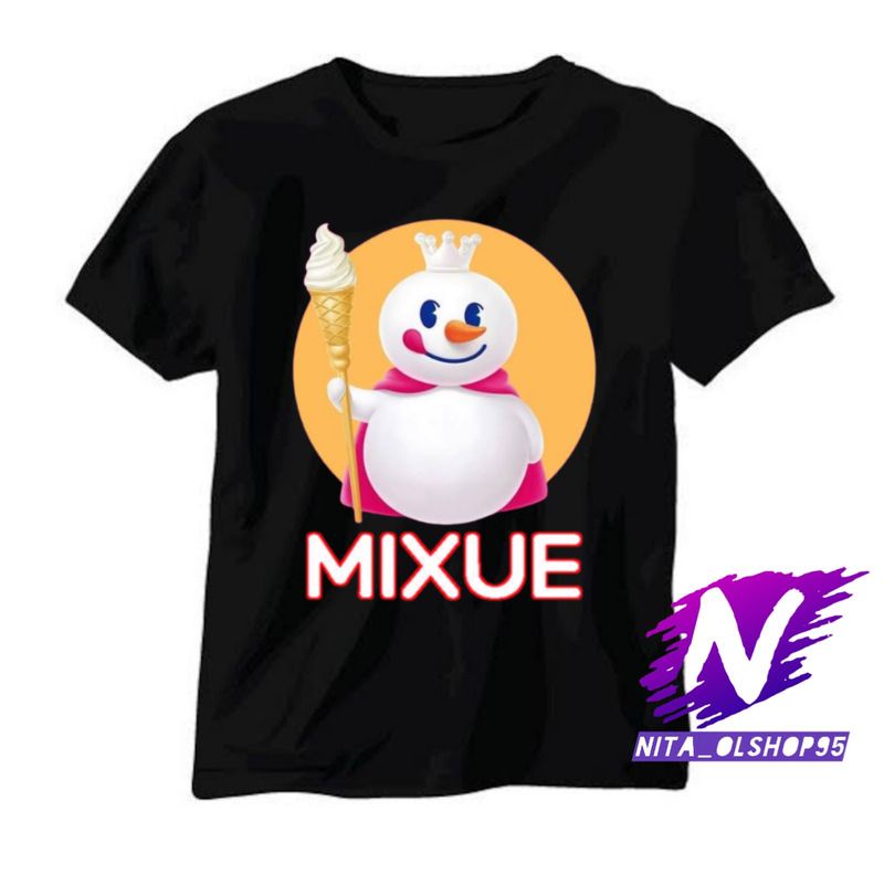 kaos mixue baju anak eskrim mixue