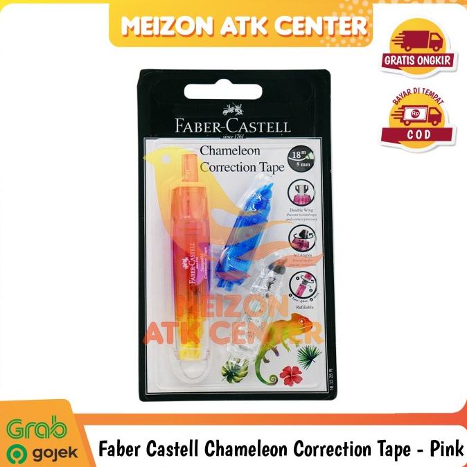 

FABER CASTELL Correction Tape Chameleon Tip Ex + 2 Set Refill [1 PCS] PROMO
