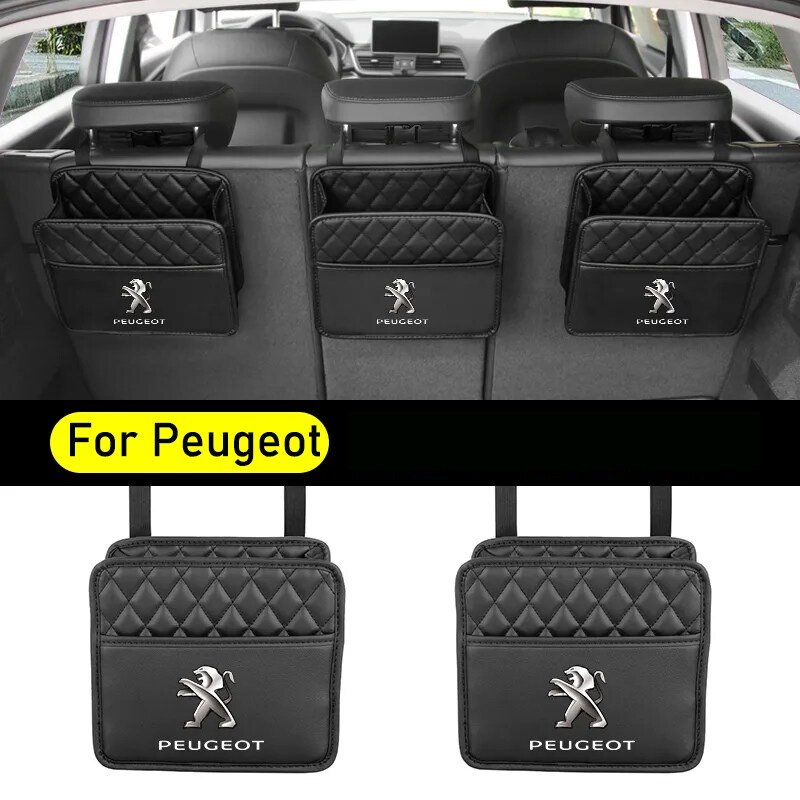 1pcs Tas Gantung Organizer Mobil Multifungsi Kursi Belakang Tengah Penyimpanan Untuk Peugeot Logo206 207 307 4008 Rcz 5008