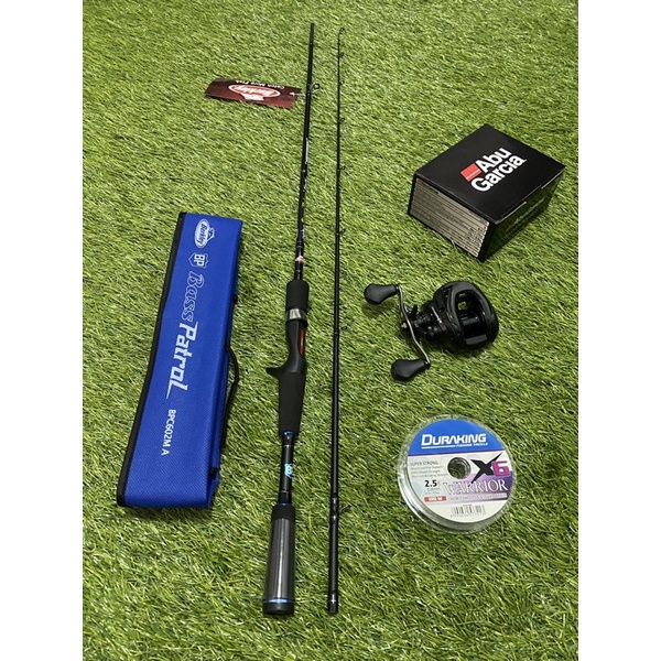 PAKET COMBO HEMAT ABU GARCIA REEL BC VENGEANCE-L DAN BERKLEY ROD BASS PATROL BONUS PE
