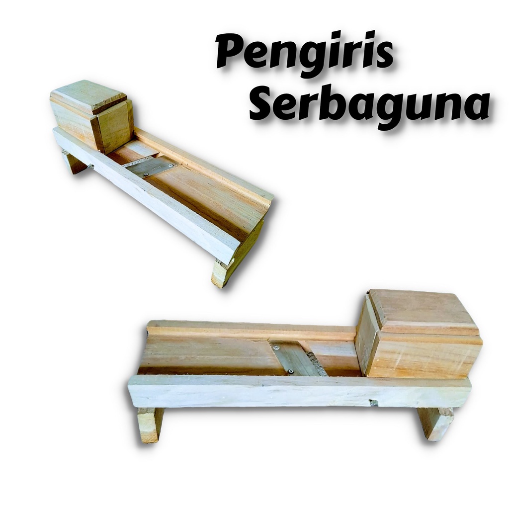 Pengiris serbaguna pemotong bawang pengiris bawang parutan serbaguna bahan kayu jati asli