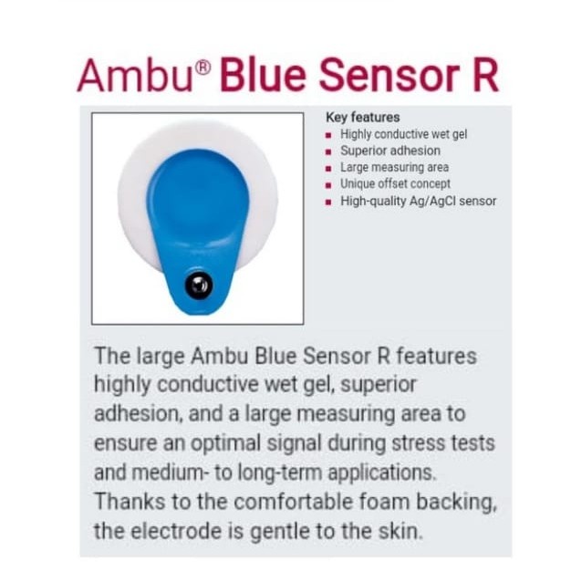 Elektroda ECG / EKG Ambu BlueSensor Anak dan Dewasa Electroda ECG blue sensor Electrode EKG