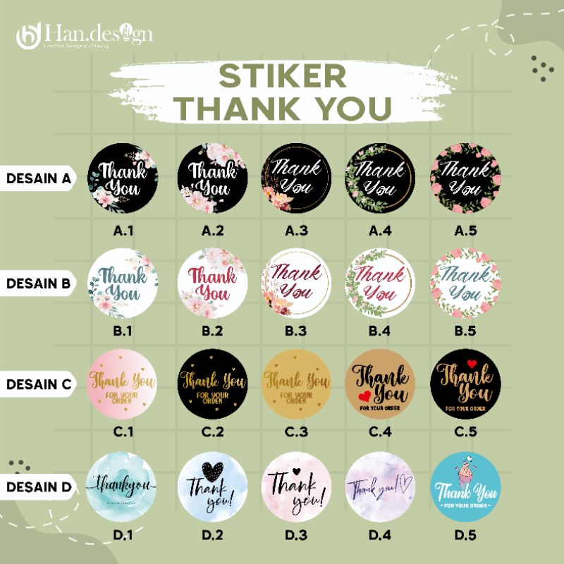 

Stiker Label Thankyou Untuk Online Shop Diameter 2,5 Cm (Isi 150 Pcs) free 10 Pcs