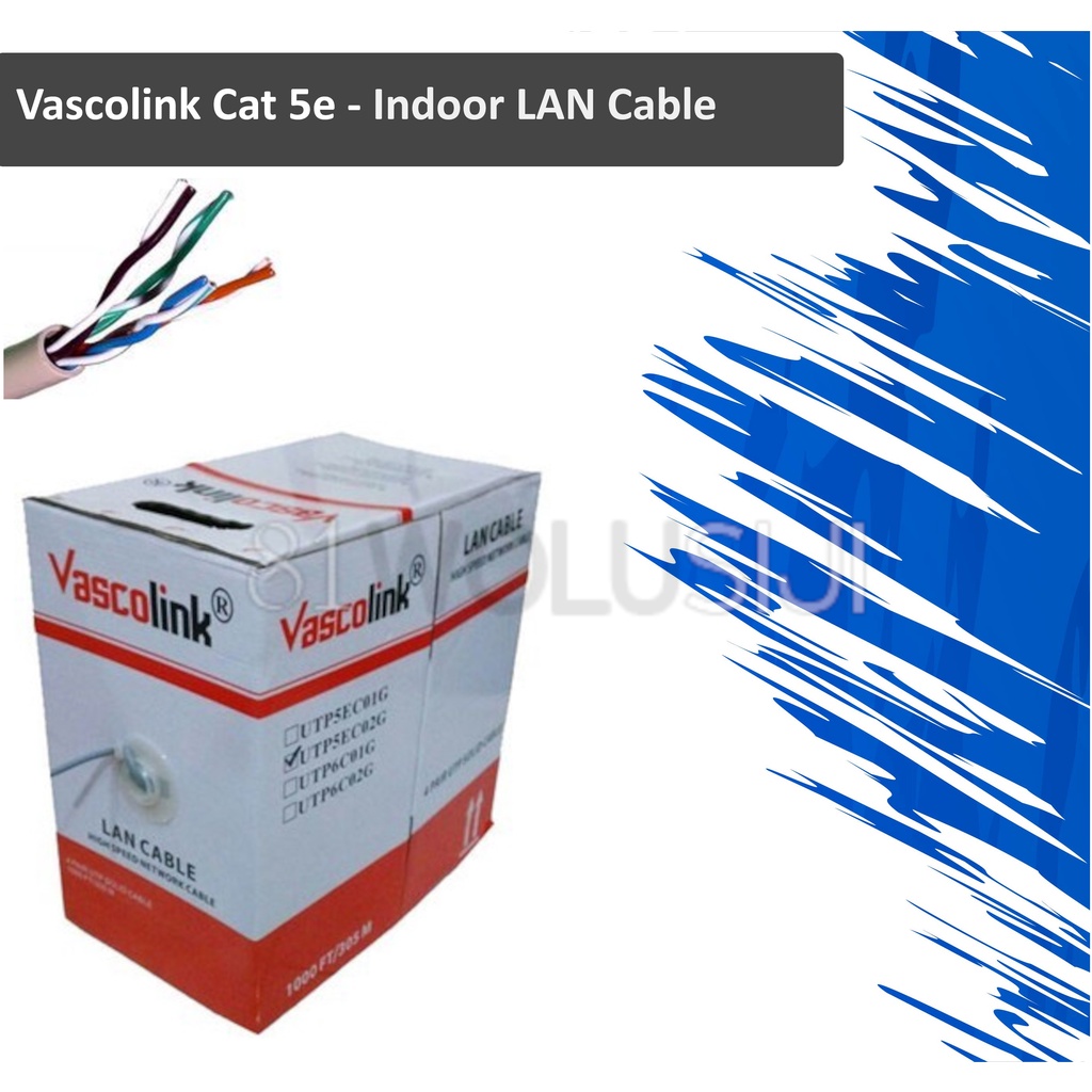 Kabel LAN/UTP (Indoor) Cat 5/5E Vascolink