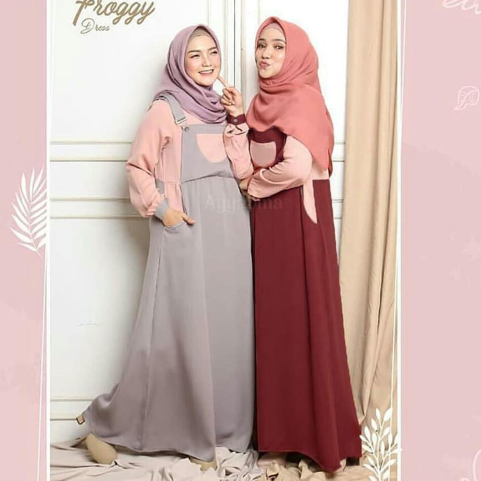 I93 OUTFIT MUSLIM Froggy Dress | Frogi Maxi BEST SELLER  / dress MUSLIM REMAJA TERLARIS dress muslim