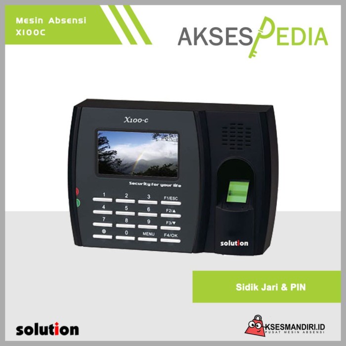 Absensi Mesin Absensi Murah Fingerprint Solution X100C