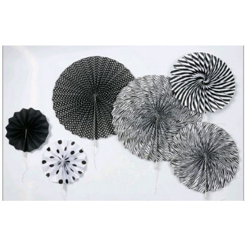 paperfan/paper fan flowers set 6in1/ paper fan merah putih/ garland merah putih