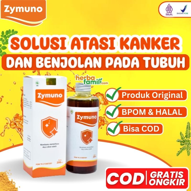 ZYMUNO - Vitamin Herbal Cegah Kanker Tingkatkan Daya Tahan Tubuh Imun Jaga Kesehatan Tubuh Cegah Flu Demam Batuk Masalah Pencernaan Bantu Percepat Penyembuhan Penyakit Booster Imun Isi 200ml