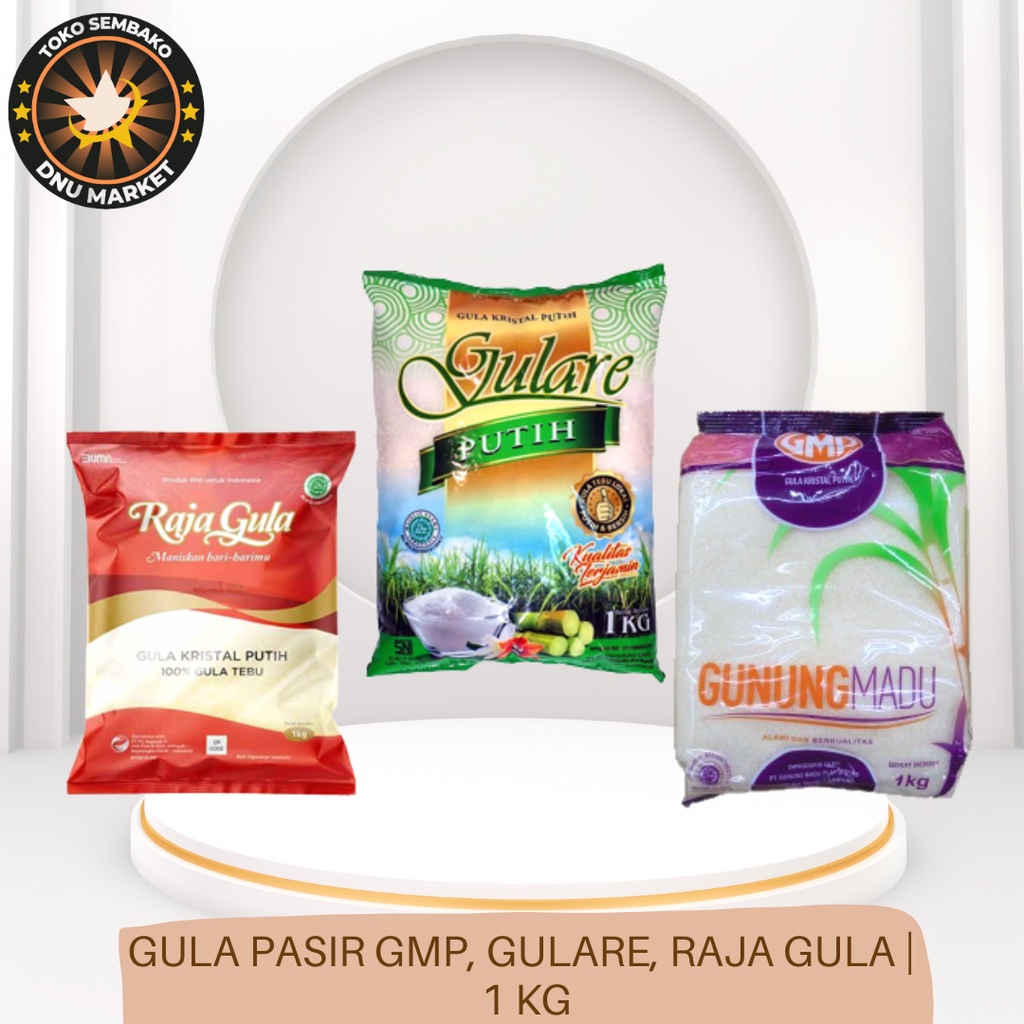 

GULA PASIR PUTIH GMP (GUNUNG MADU) | GULA PASIR PUTIH GULARE | GULA PASIR PUTIH RAJA GULA | 1 KG