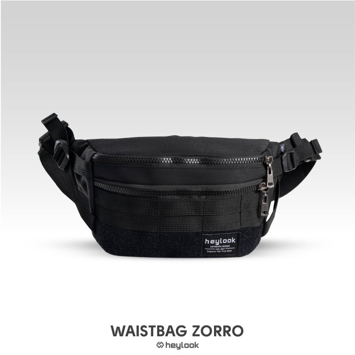 PROMO TAS SELEMPANG PRIA ZORRO TAS PRIA DISTRO TAS SLEMPANG MURAH SLING BAG - Hitam P6M5