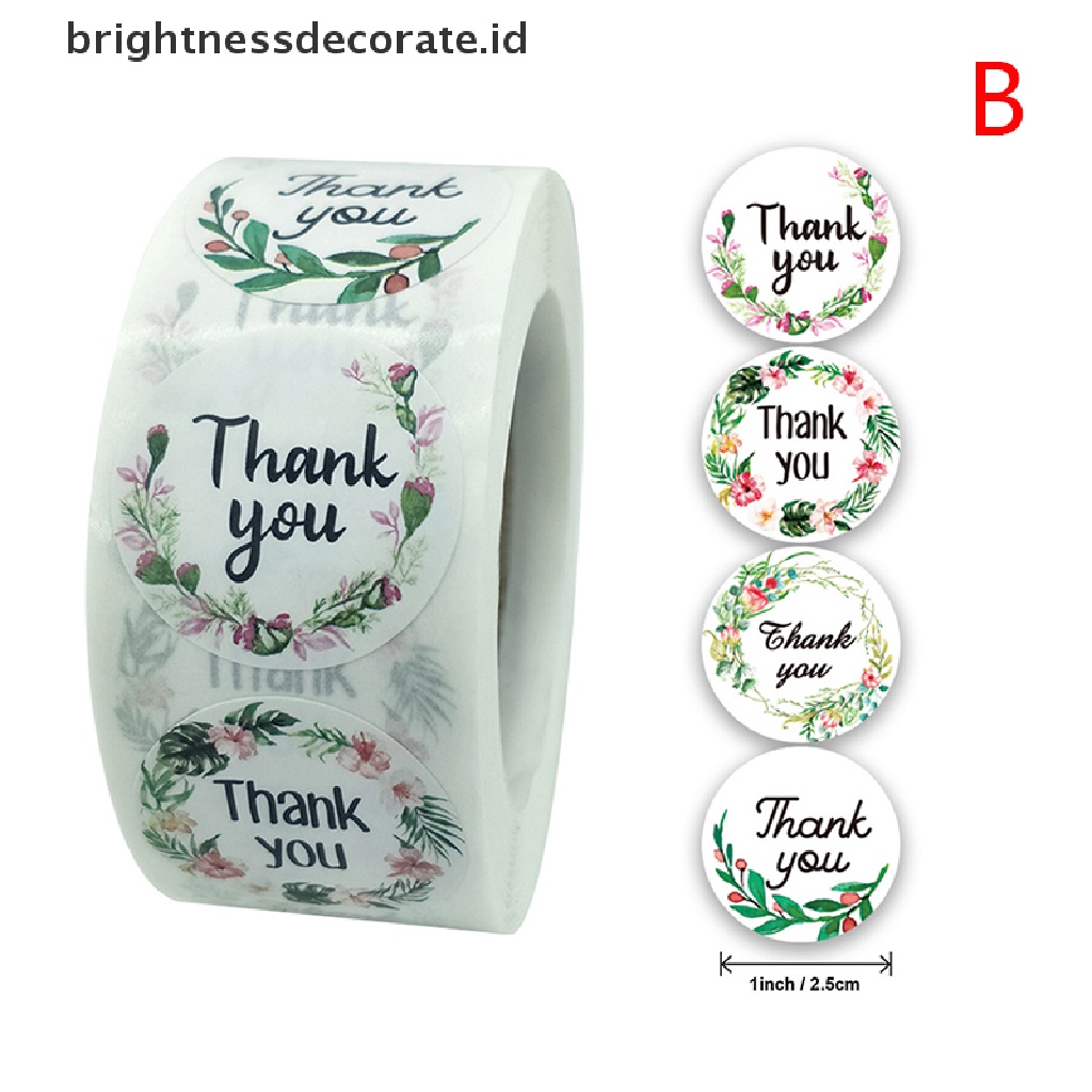 [Birth] 500pcs/roll Stiker Terima Kasih Untuk Label Segel er Stationery Sticker Gq New [ID]