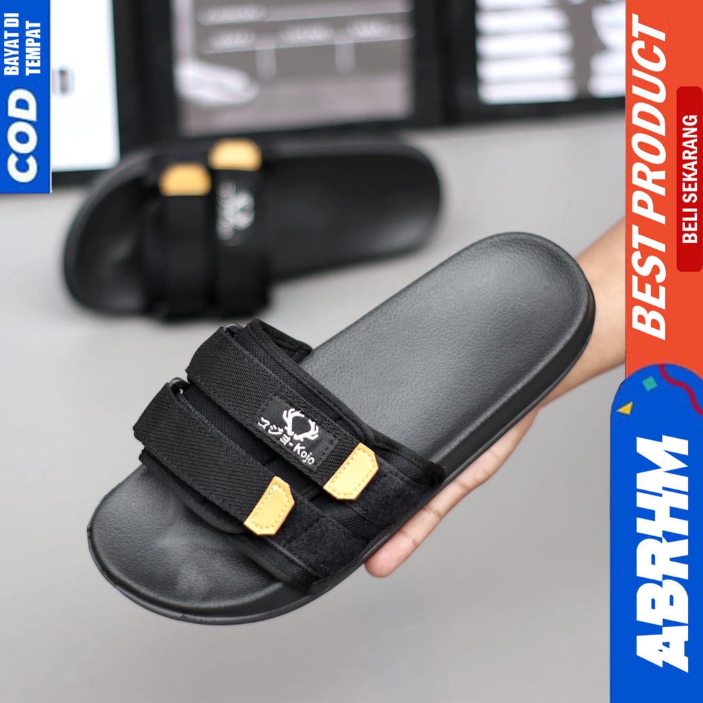 Sandal Slide Pria Distro Slop Sendal Selop Ringan Abraham ZORO