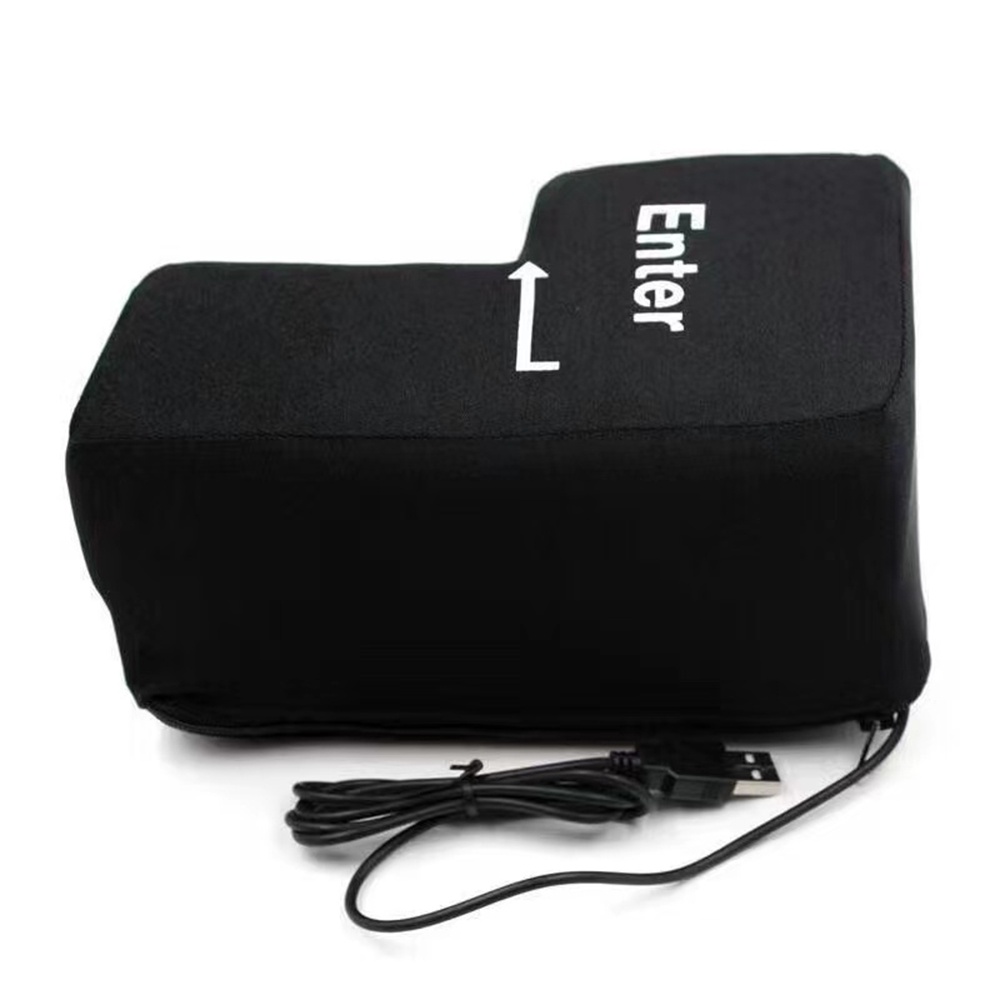 Usb Enter Key Vent Pillow Soft Computer Button Return Key Untuk Kantor Dekompresi Bantal Mainan Pereda Stres Tombol Enter