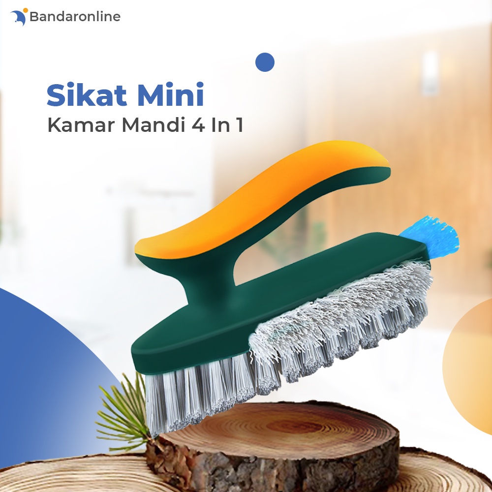 Sikat Pembersih Multifungsi Sikat Kamar Mandi Mini 4 in 1 Cleaning Brush