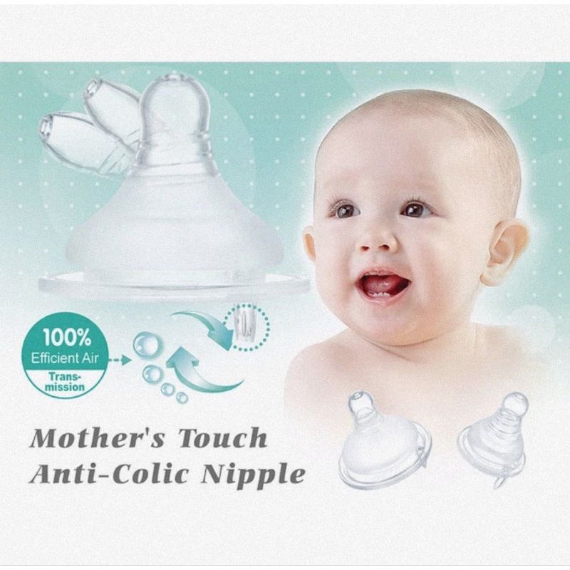 Simba Mother's Touch Anti Colic Silicone Nipple Wide Neck Isi 1 Pcs