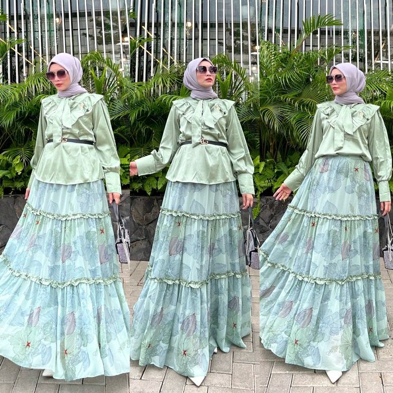 Princess set rok setelan rok canda crinkle airflow premium