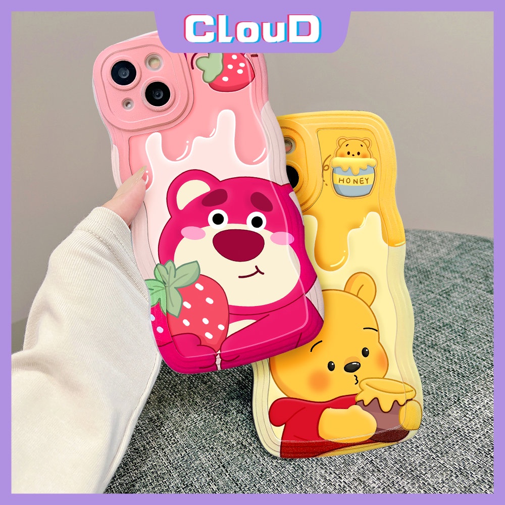 Case Winnie The Pooh Kartun Samsung A14 A13 A04s A33 A11 A04 A52s A04E A53 M22 A50 A20 A50s A02s A03s A12 A31 A22 M32 A30s A23 A21s A52 A51 A32 Lembut Tpu Wavy Edge Cute Manyo Cover