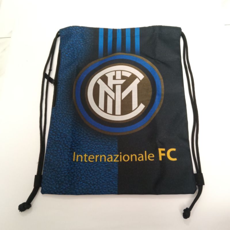 Tas Serut Futsal Sepak Bola Gymsack Stringbag Tas Gymsack Tas Serut Inter Milan Tas Olah Raga