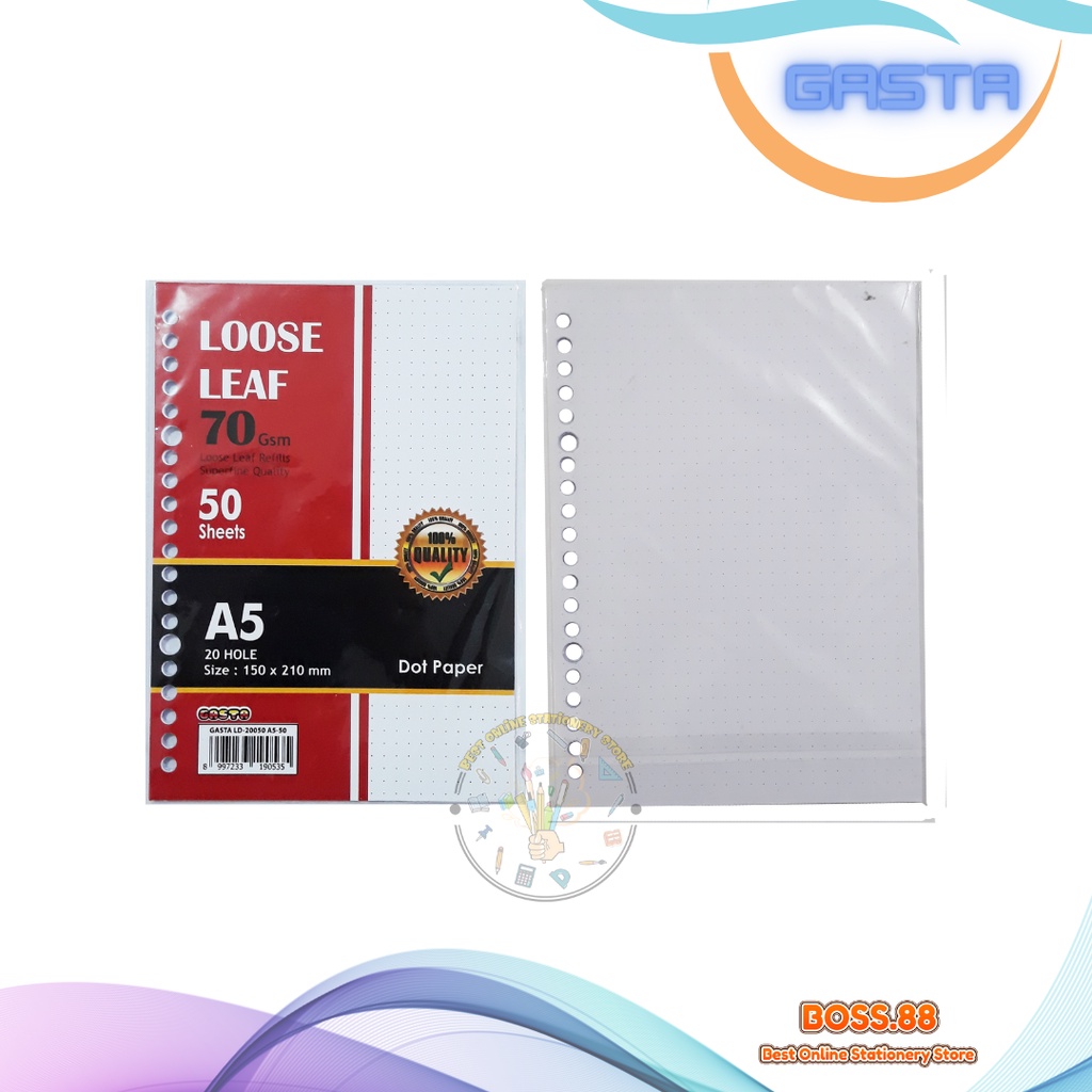 

LOOSE LEAF / ISI BINDER GASTA A5 50 DOT LD-20050