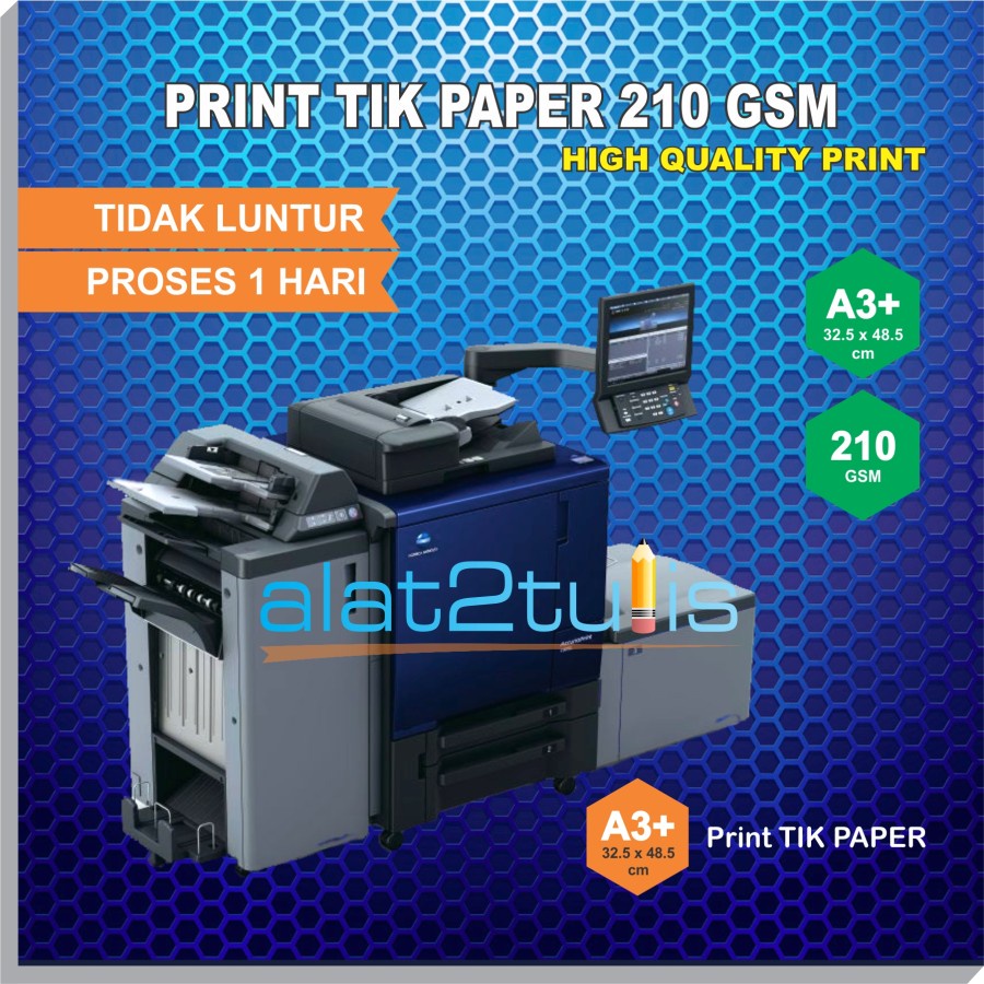 

Print A3 + warna cetak | TIK PAPER 210 gsm