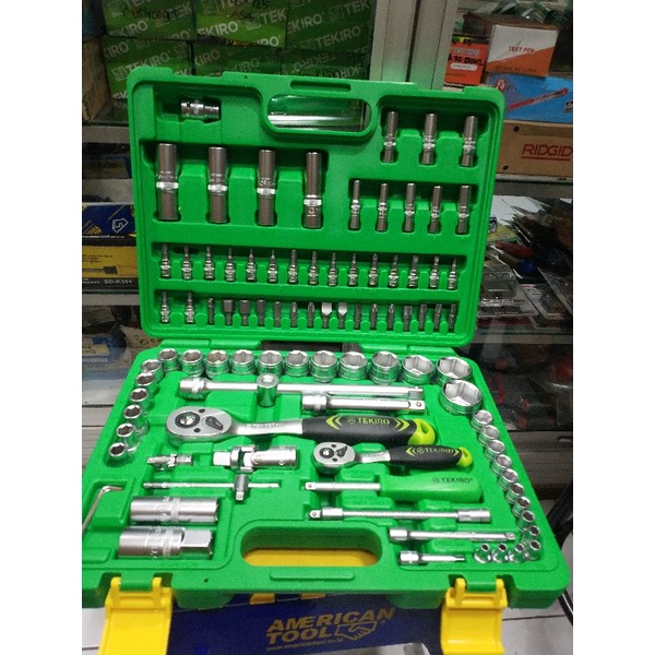 Kunci sok set 94 pcs Tekiro - Kunci sok set 1/4 dan 1/2 inchi