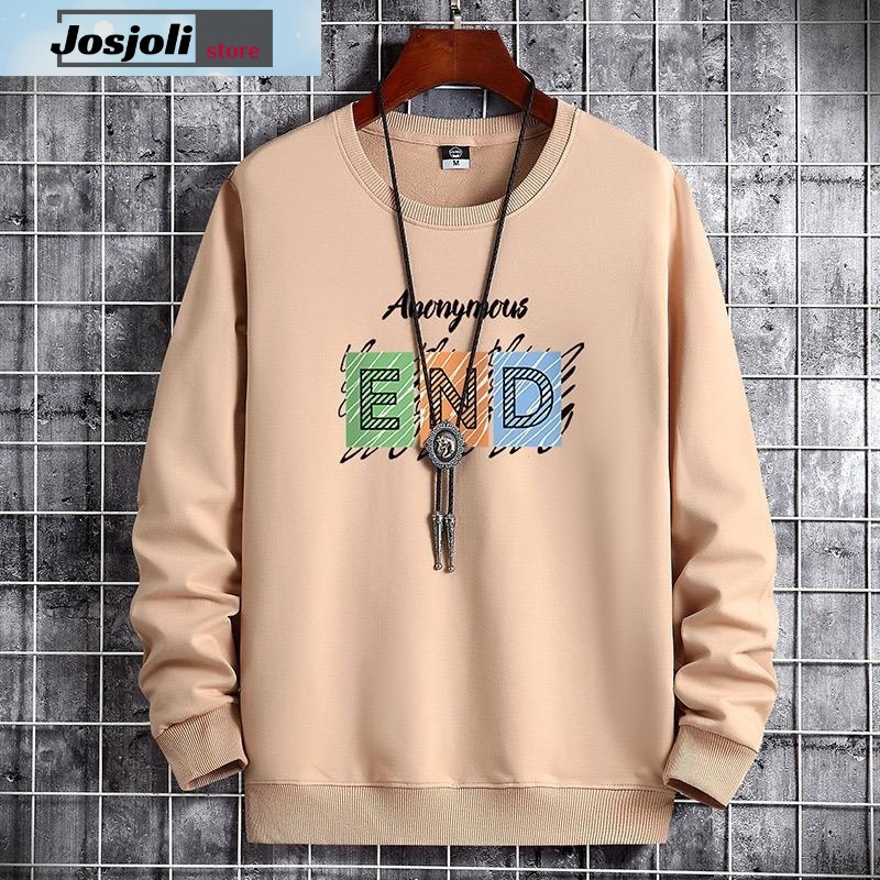 JOSJOLI_STORE/Baju Sweater Enjoy, Arnold, End, Farewell, Black/Atasan Pria Dewasa Lengan Panjang/Fit to L