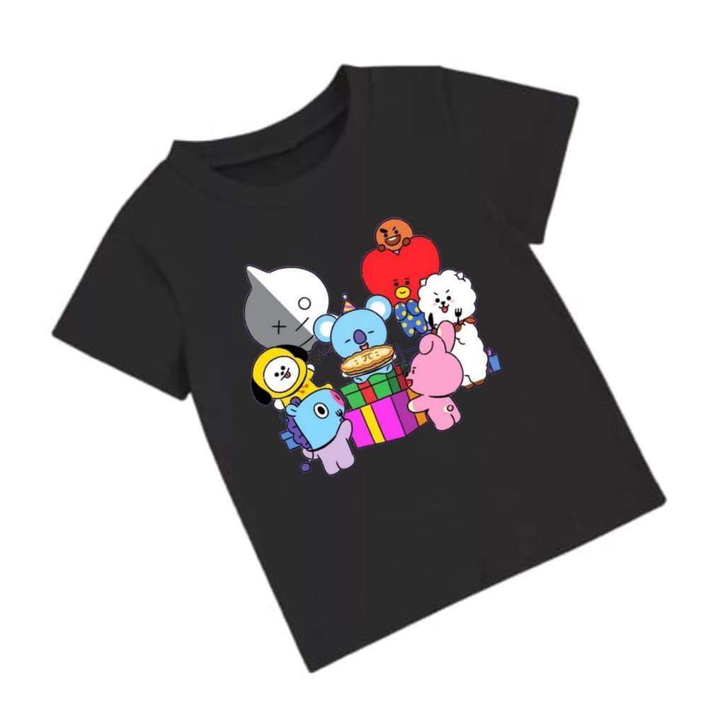 Hzl_outfit Kaos Anak Anak BT21 Surprise BT21 COD