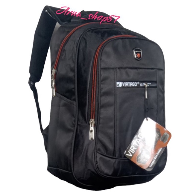 Virtago Tas Ransel Original 18in Tas Sekolah Slot Laptop 14in Unisex Ransel Kerja Tas Punggung Tas Gendong