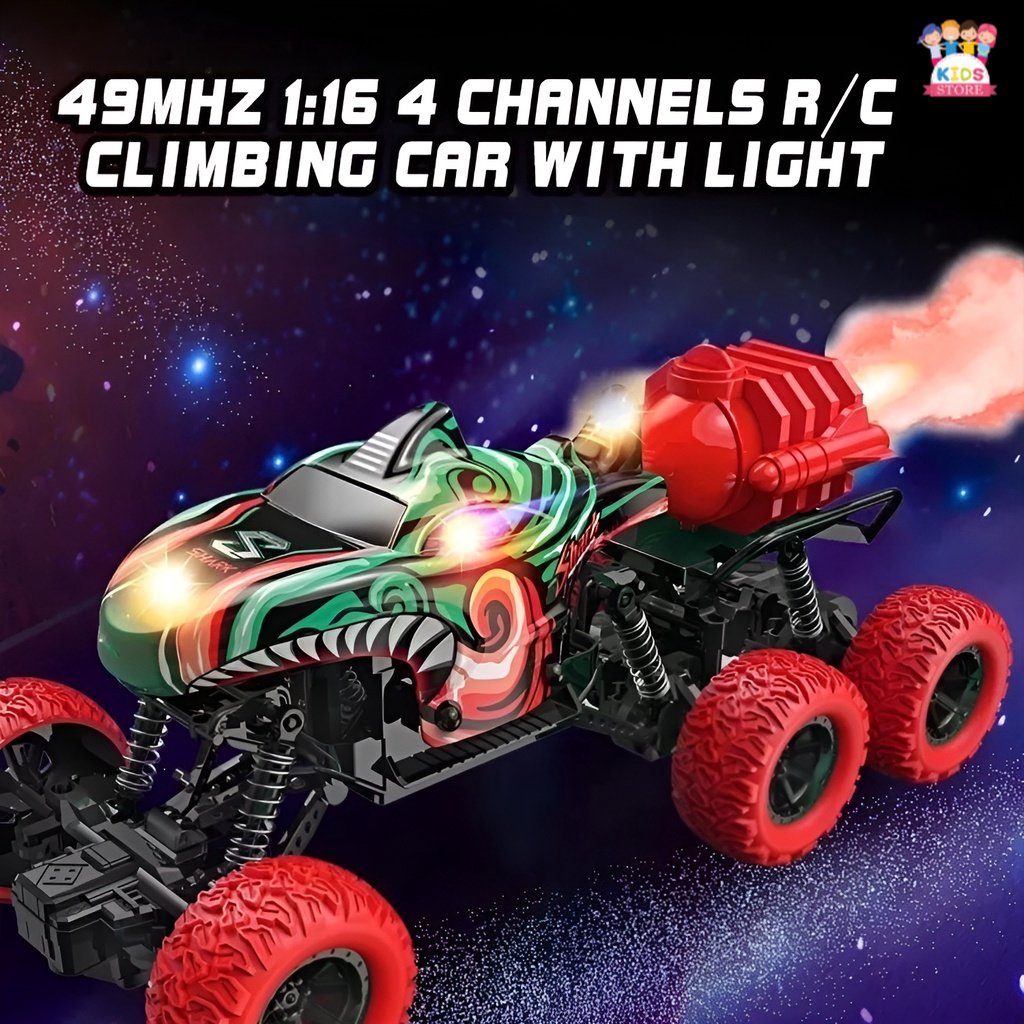 Mobil Remote Control Cross Country | Mainan Anak Cowok RC Light Climbling Car Spray | Mainan Anak Laki Laki Mobil Mobilan 3-4-5-6-7 Tahun