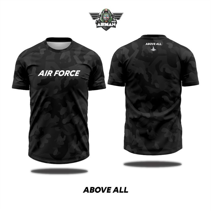 T-shirt / Kaos Air Force Black Camo