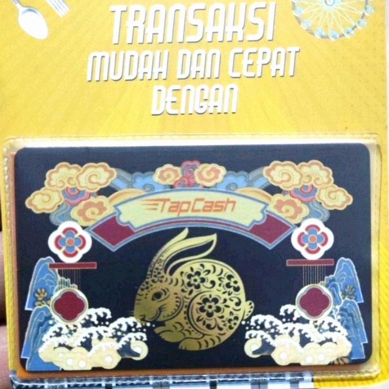 Tapcash Imlek / Chinese New Year 2023 - Kelinci *Rabbit* BIRU Original /Like eMoney eTOLL Flazz or Brizzi