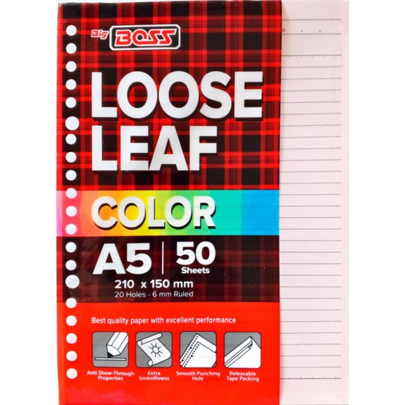 

[Alx] Alat tulis sekolah Loose leaf A5 warna sale stok terbatas