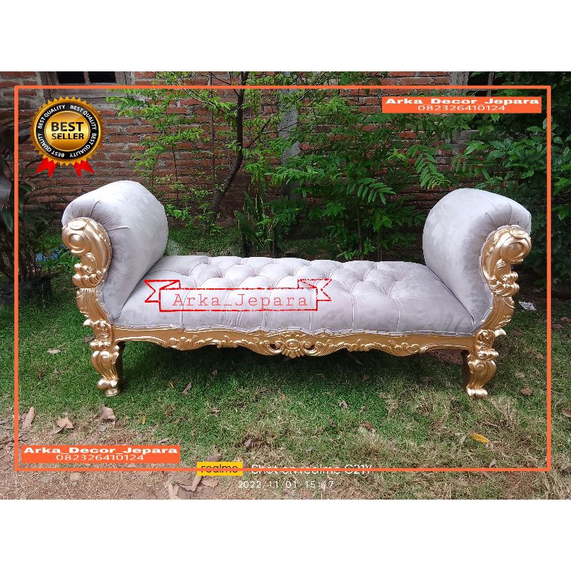Sofa stool ukir / bangku stool ukir murah