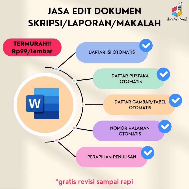 Jasa Edit dan Perapihan Dokumen Skripsi/Makalah Laporan TERMURAH