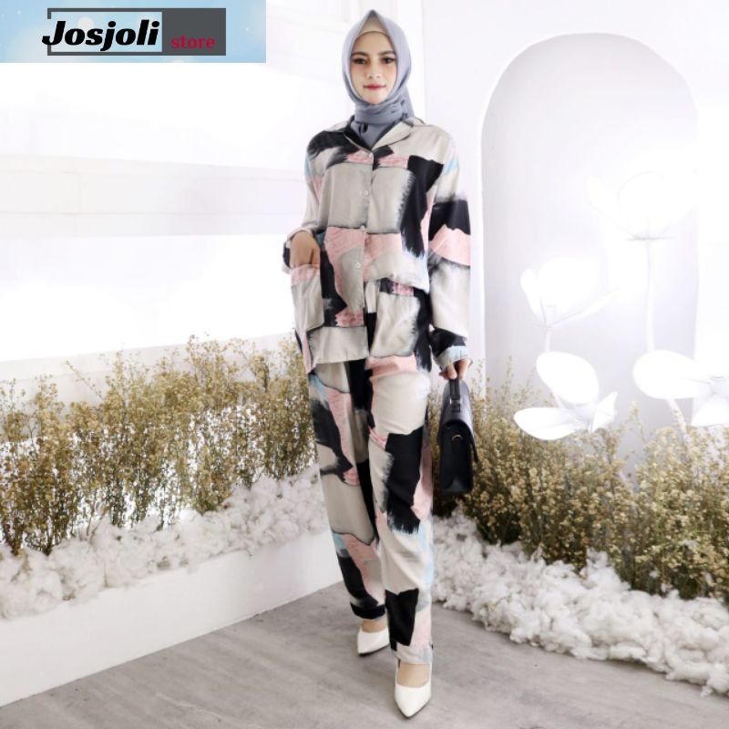 JOSJOLI_STORE/Piyama PP Nisa/Piyama Rayon Wanita Jumbo XXL/Pakaian Tidur Wanita Dewasa