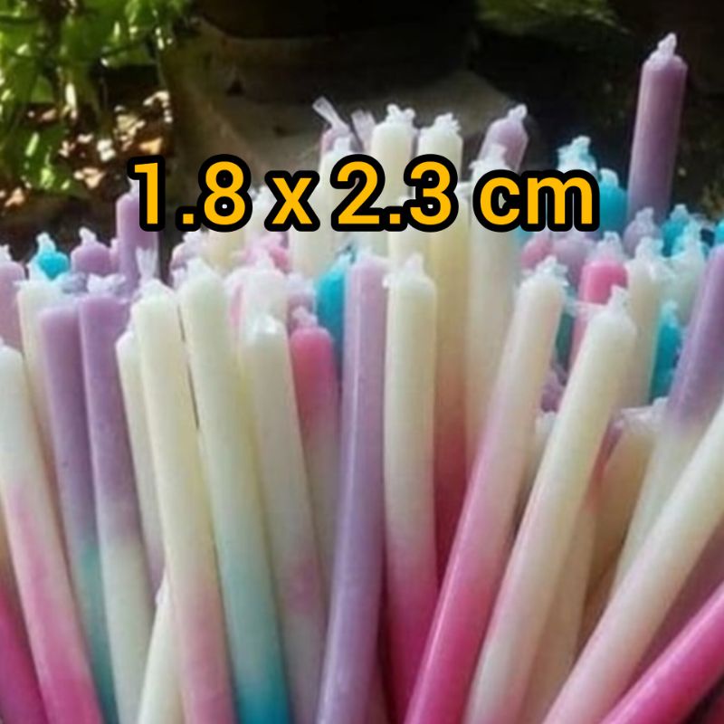 PLASTIK ES LILIN 1.8X23  CM ISI +/_ 100 pcs