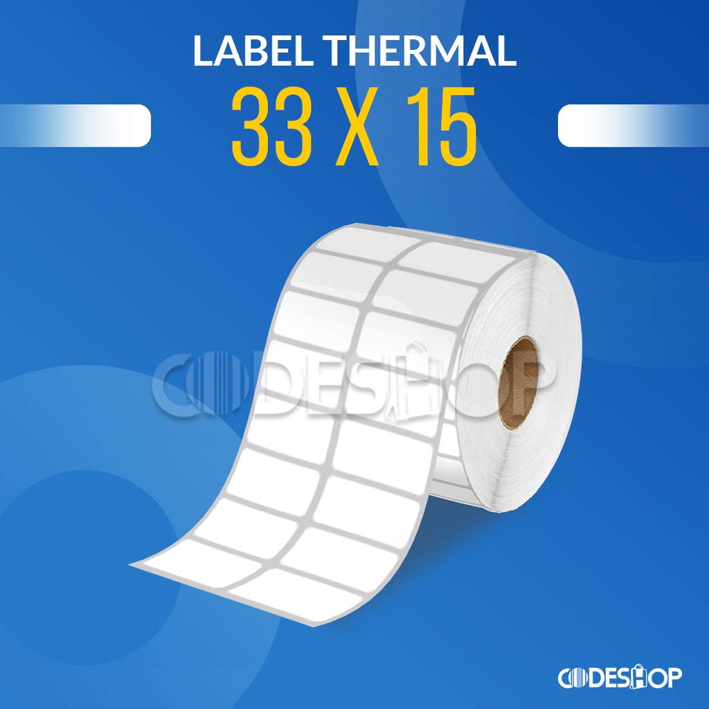 Label Stiker Thermal Barcode 33 x 15 mm 2 Line 2000 pcs/Roll