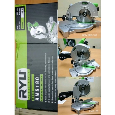 PROMO RYU Mesin gergaji kayu aluminium Mitter Saw Mesin Potong Aluminium Kayu 7&quot; RYU RMS180