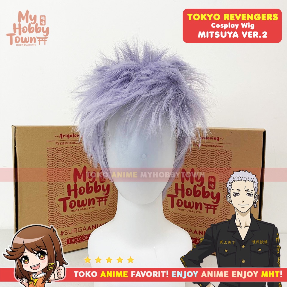 Wig Cosplay Anime Tokyo Revengers : Mitsuya Takashi Rambut Palsu