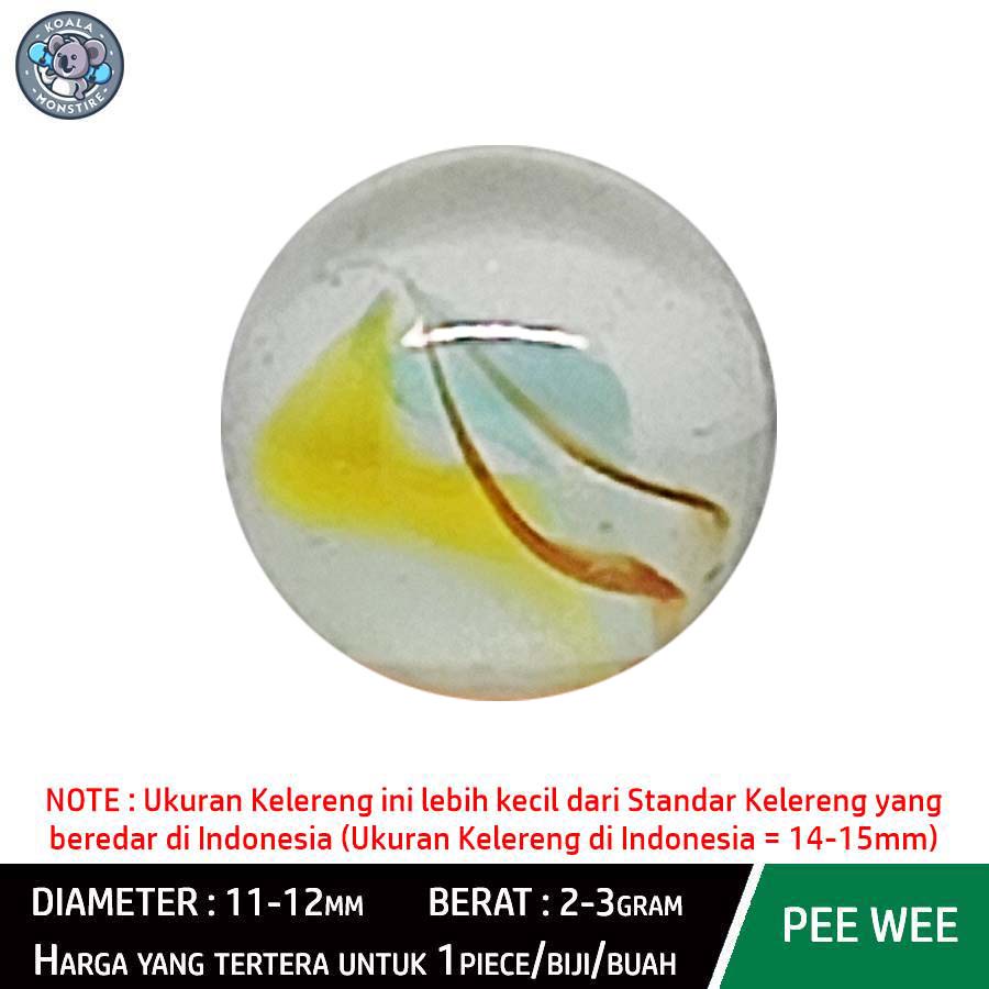 PEE WEE Kelereng Gundu Cat Eyes Type 12 Marble Balap Mata Kucing