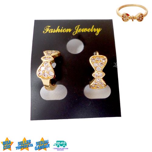 Promo Cincin Xuping Wanita Anti Karat Berhadiah Anting Klip Jepit Xuping Model Pit4 - Lovelybutik