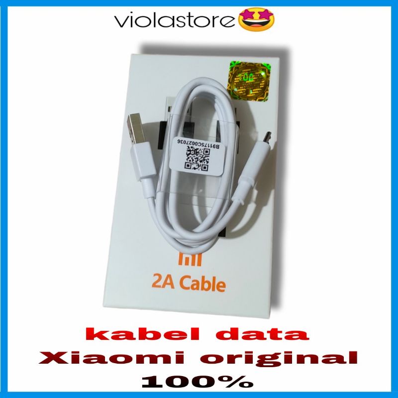 kabel data Xiaomi original 100% turbo charger tipe c/Micro USB